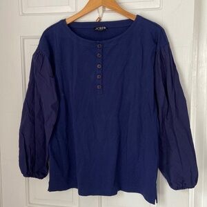 JCrew balloon sleeve sample sale top